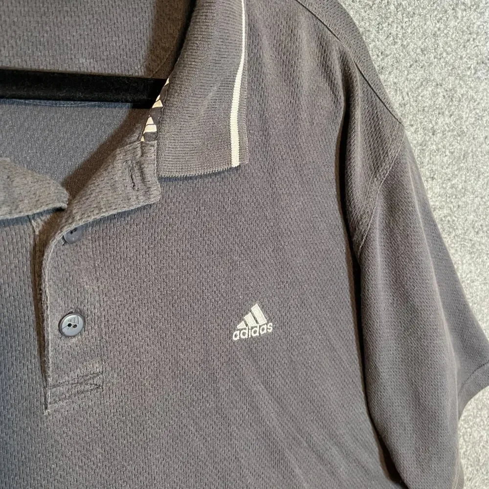 Adidas Shirt Mens XL Black‎ Golf Polo Short Sleeve Stretch Casual Comfort